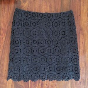 JOE FRESH Crochet Eyelet Lace Skirt Black SIZE 2
